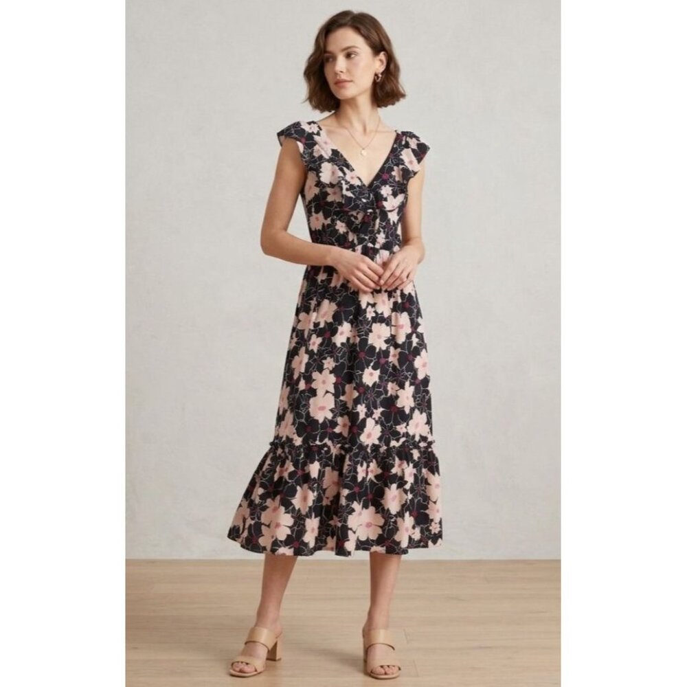 Women's - Who What Wear Floral Midi Dress, Size Small